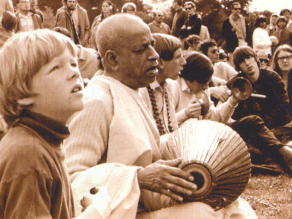 Chanting with hippies
