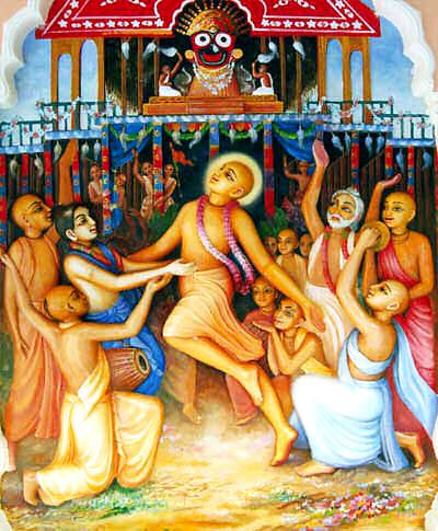 Ecstatic Dancing of Lord Caitanya at Rathayathra