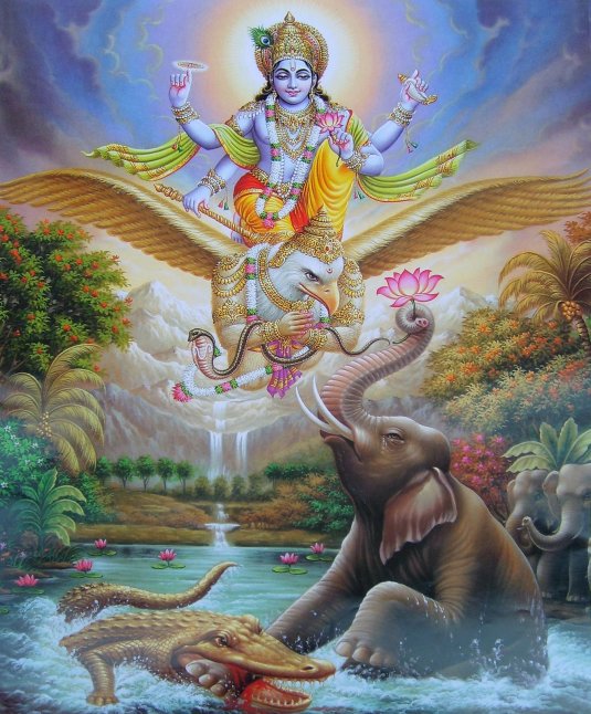 gajendra offers prayers