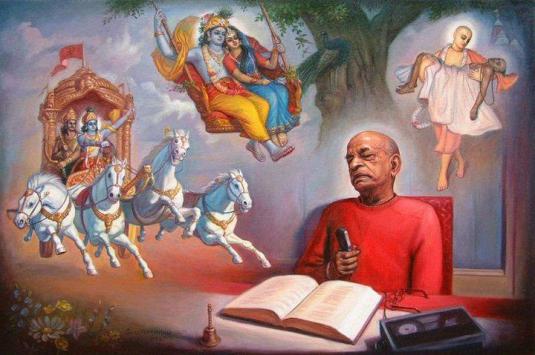 Srila Prabhupada dictating